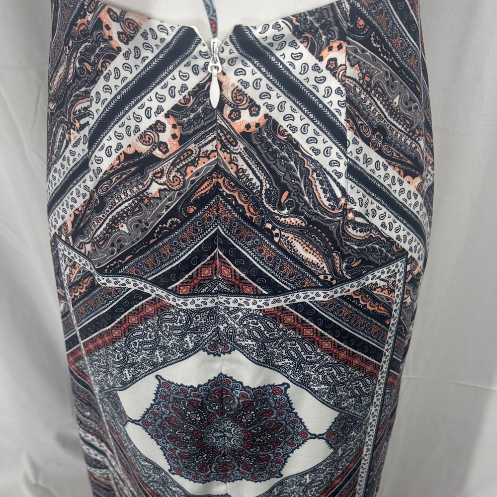 TJD Abstract Print Halter Maxi Dress Black Multicolor XS - Picture 10 of 12